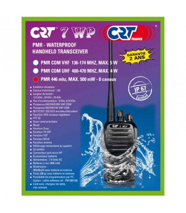Tragbares Radio PMR 446 7 WP CRT