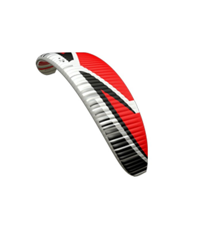 Red illustration of the Dudek Warp 2 wing