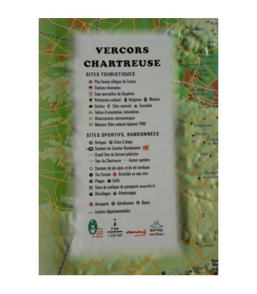 Carte en Relief du Vercors et de la Chartreuse 3DMap