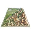 3D map relief map of the Vercors and Chartreuse region