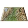 Carte en Relief de la Drôme et de l'Ardèche