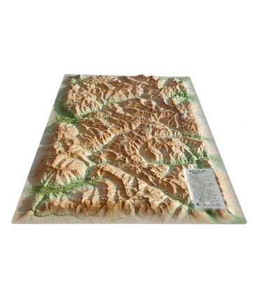 Carte en relief 3D MAP de la région Queyras Ubaye