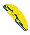 Illustration of the yellow paraglider veil Kuat 3 of Sol Paragliders