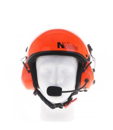 Motorschirm-Helm N.Volo lackiert in fluoreszierendem Orange
