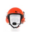 Motorschirm-Helm N.Volo lackiert in fluoreszierendem Orange