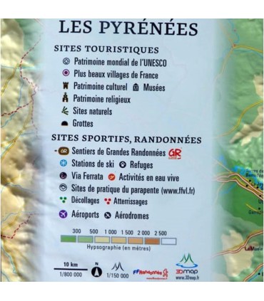 Carte en Relief des Pyrénées 3DMap