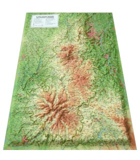 Carte a plat 3d parc naturel auvergne