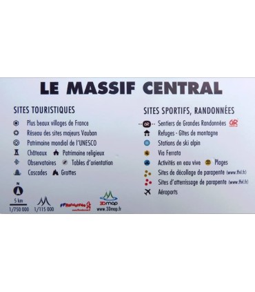 3DMap Massif Central Relief Map