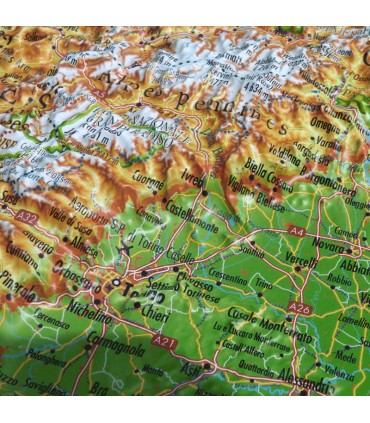 Carte en Relief l'Arc Alpin 3DMap