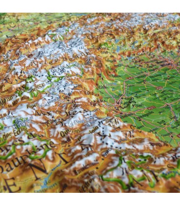 Carte en Relief l'Arc Alpin 3DMap