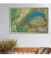 Carte en relief Jura et Léman