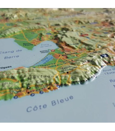 3DMap Provence Mountains Relief Map