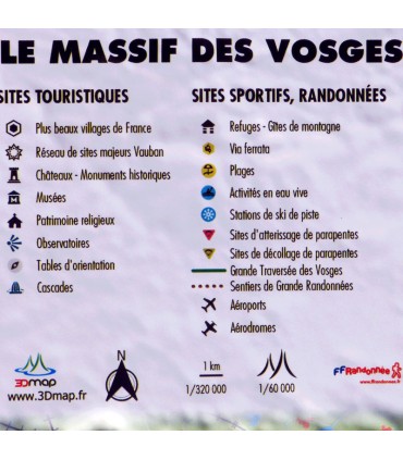 Massif des Vosges 3DMap relief map