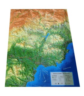 Carte en Relief Massif de l'Esterel - Pays de Fayence 3DMap