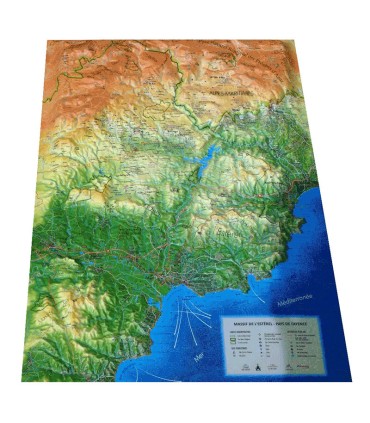 Carte en Relief Massif de l'Esterel - Pays de Fayence 3DMap