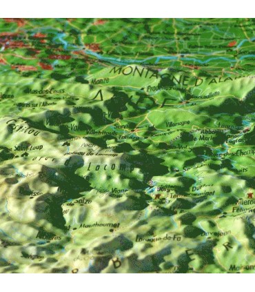 Carte en Relief de l'Aude