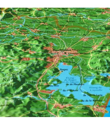 Carte en Relief de l'Aude
