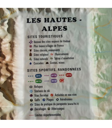 Carte en Relief des Hautes Alpes