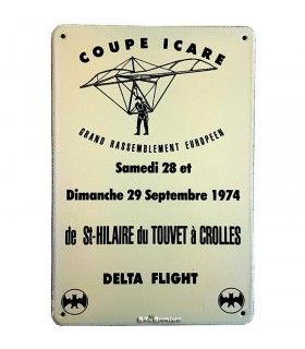 Echtes Emailleschild 1. Coupe Icare