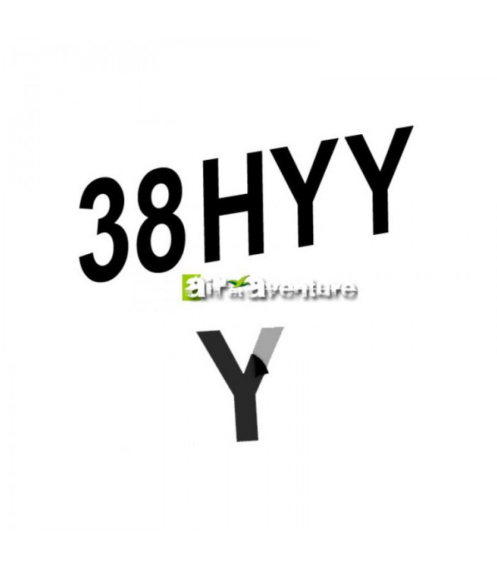 Figures and Letters Adhesives Identification Paramotor and ULM