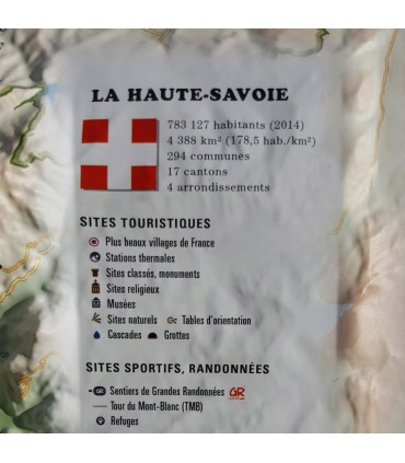 Reliefkarte von Haute-Savoie