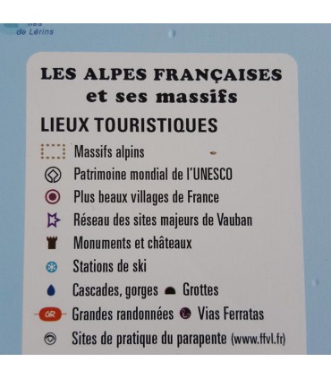 Reliefkarte der Französischen Alpen und des Alpenmassivs