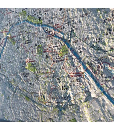 Carte en relief de Paris 3D Map