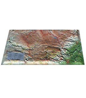 La Lozère relief map of 3D Map manufacturer