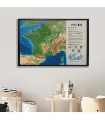 Carte en Relief la France Physique 3DMap