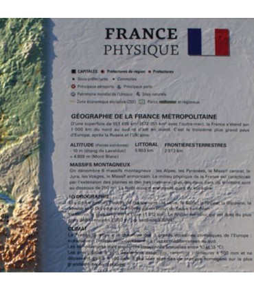 3DMap France Physical Relief Map