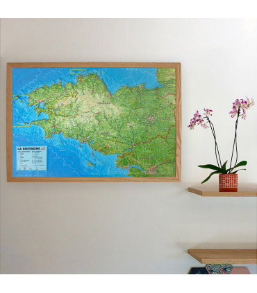 3D-Reliefkarte der Bretagne