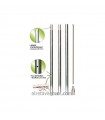 Mât Tubular emboitable 28mm x 4 m Alu
