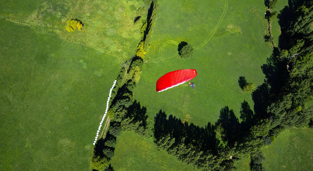Aile de parapente biplace tandem
