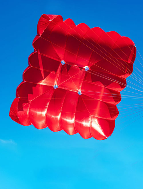 parachute de secours parapente carré