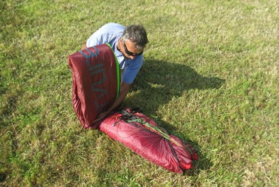 pliage voile de parapente