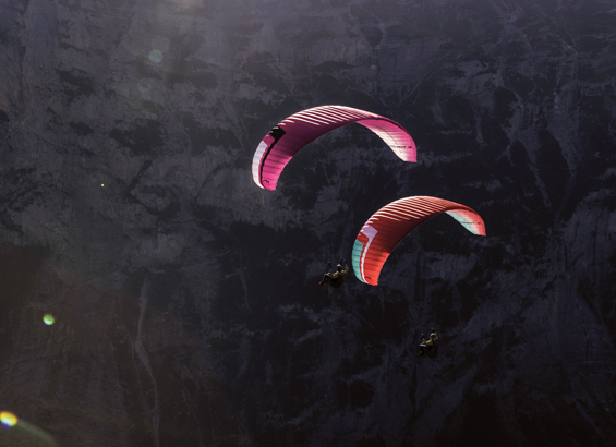 voile de parapente en A