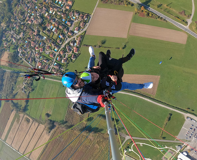 bapteme de parapente enfant a saint hilaire